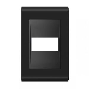 Placa Refinatto Style Acetinado 4x2 1módulo preto/preto-Weg - 14106751