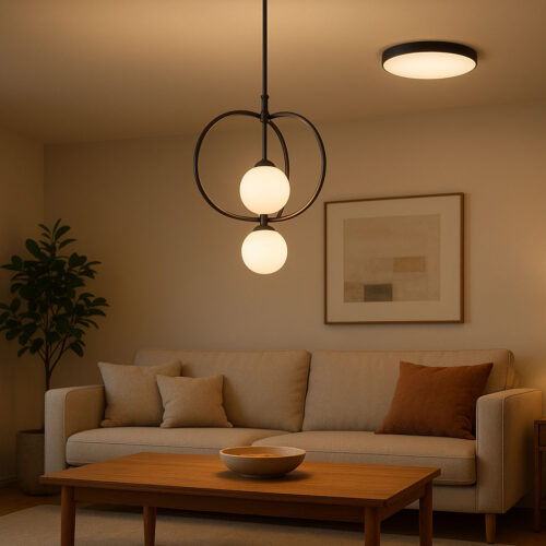 Plafons x lustres pendentes: qual valoriza mais sua sala de estar?