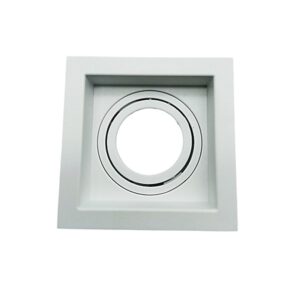 Spot embutir quadrado Loyo recuado clic mv p/dicróica MR16 branco ABS-Nordecor - 6820