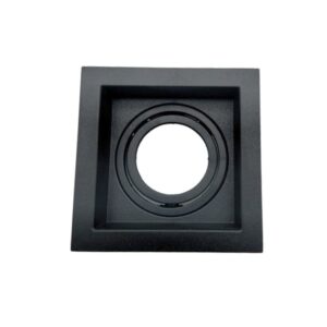 Spot embutir quadrado Loyo recuado clic mv p/dicróica MR16 preto ABS-Nordecor - 6821