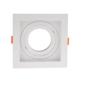 Spot embutir quadrado Loyo recuado clic mv p/PAR20 branco ABS-Nordecor - 6826