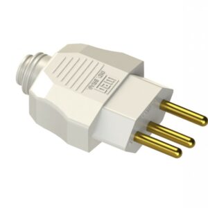 Plugue macho 2p+t 20a 180º branco-Weg (c/10) - 13302089