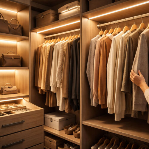 Luz para guarda-roupa e closet: soluções que facilitam escolher roupas