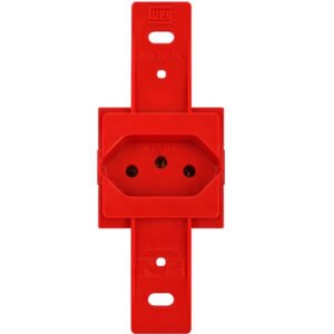 Tomada Klin 2p+t 10a horizontal vermelha-Weg - 13329541