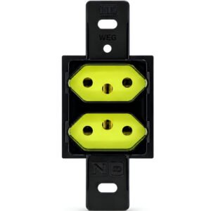 Tomada dupla Klin 2p+t 20a horizontal preta am/am-Weg - 14239821