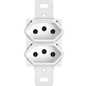 Tomada dupla Klin 2p+t 20a horizontal branca-Weg - 13330083